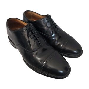Allen Edmonds Mens Black Byron Leather Dress Shoes Size 9.5 C Narrow Business